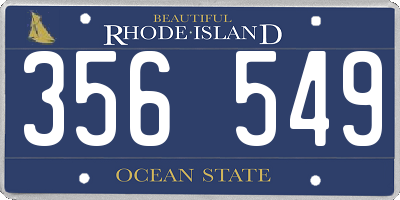 RI license plate 356549