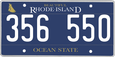 RI license plate 356550