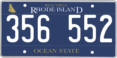 RI license plate 356552