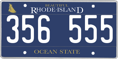 RI license plate 356555