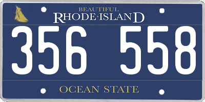 RI license plate 356558