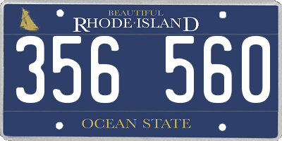 RI license plate 356560