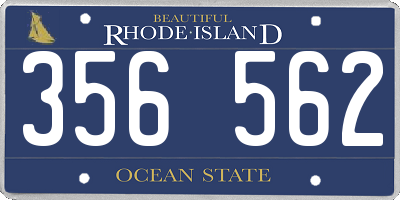 RI license plate 356562