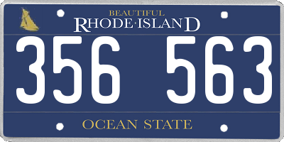 RI license plate 356563