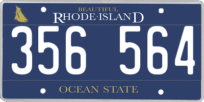 RI license plate 356564