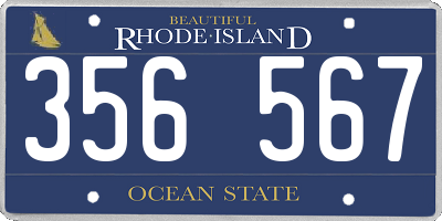 RI license plate 356567
