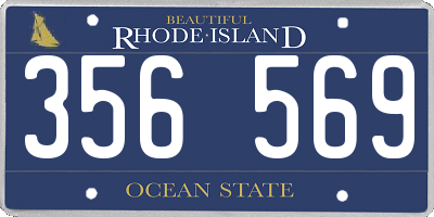 RI license plate 356569