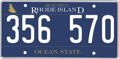 RI license plate 356570