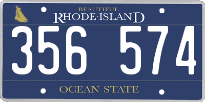 RI license plate 356574