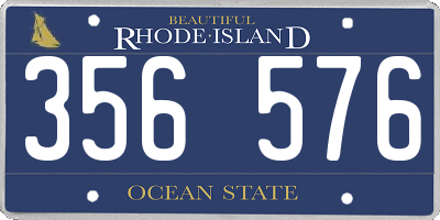 RI license plate 356576
