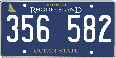 RI license plate 356582