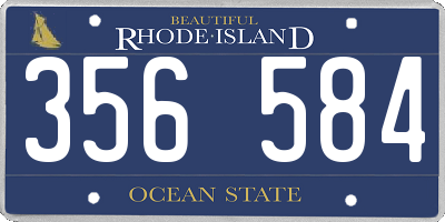 RI license plate 356584