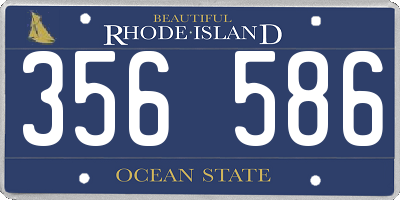 RI license plate 356586