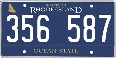 RI license plate 356587
