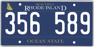RI license plate 356589