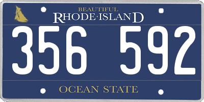RI license plate 356592