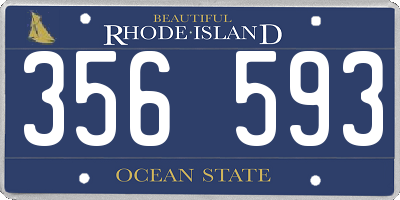 RI license plate 356593