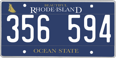 RI license plate 356594