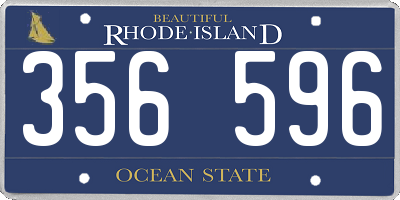 RI license plate 356596