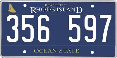 RI license plate 356597