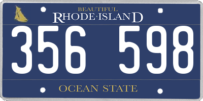 RI license plate 356598
