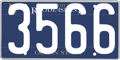 RI license plate 3566