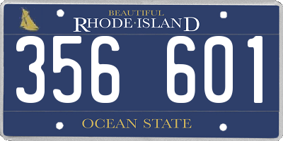 RI license plate 356601