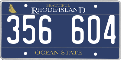 RI license plate 356604