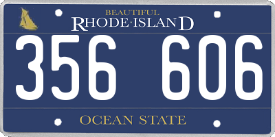RI license plate 356606