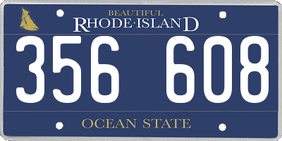 RI license plate 356608