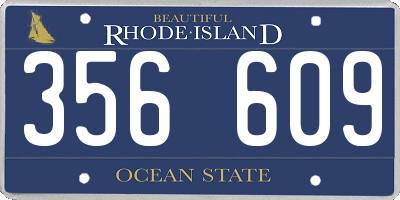 RI license plate 356609