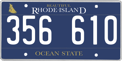 RI license plate 356610