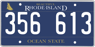 RI license plate 356613
