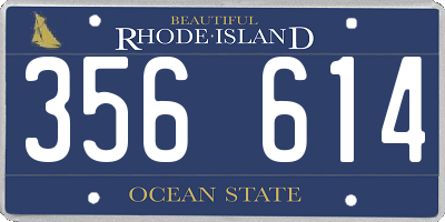 RI license plate 356614