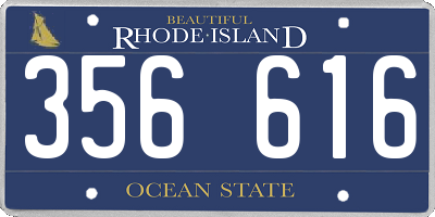 RI license plate 356616