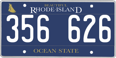 RI license plate 356626