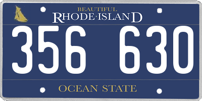RI license plate 356630
