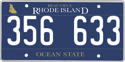 RI license plate 356633