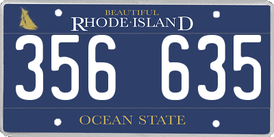 RI license plate 356635