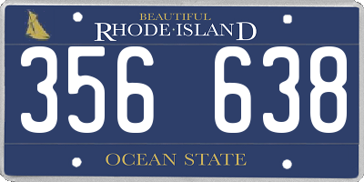 RI license plate 356638