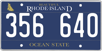 RI license plate 356640