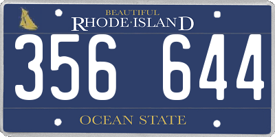 RI license plate 356644