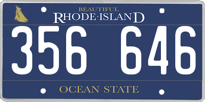 RI license plate 356646