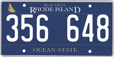 RI license plate 356648