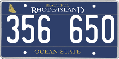 RI license plate 356650