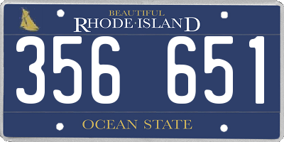 RI license plate 356651