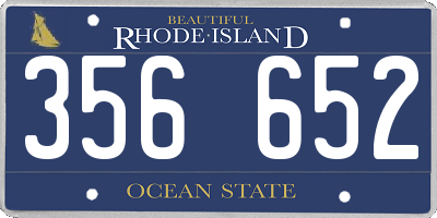 RI license plate 356652