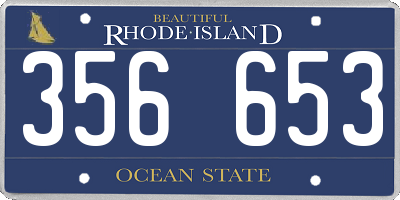 RI license plate 356653