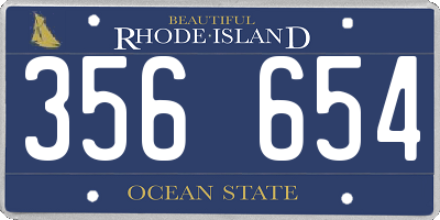 RI license plate 356654