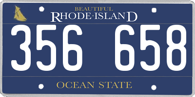 RI license plate 356658
